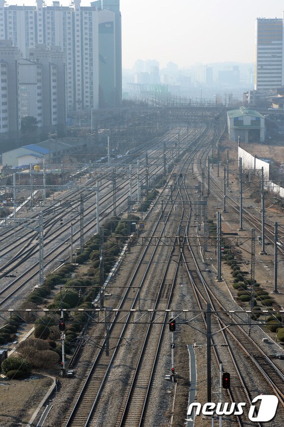 서울 용산역 부근 선로. 자료사진. 2013.12.24/뉴스1