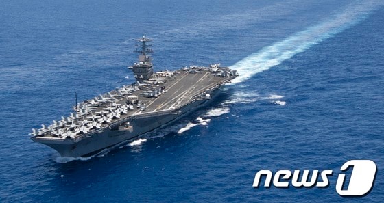미국 해군의 9만7000톤급 핵추진 항공모함인 '니미츠호'© News1