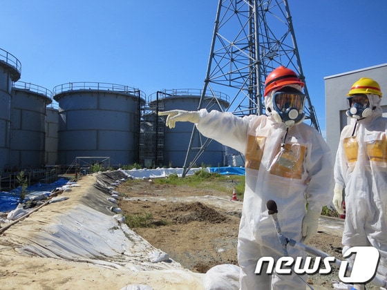 후쿠시마 제1원전 철거 작업원들©AFP=News1 /
