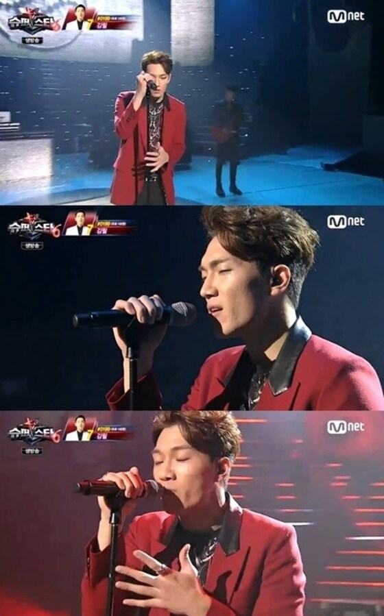 김필이 서태지의 '틱탁'을 재해석한 무대를 꾸몄다. © Mnet '슈퍼스타K6' 방송 캡처