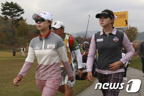 2015시즌 나란히 LPGA투어 데뷔 시즌을 치르는 김효주(왼쪽)와 백규정.© News1
