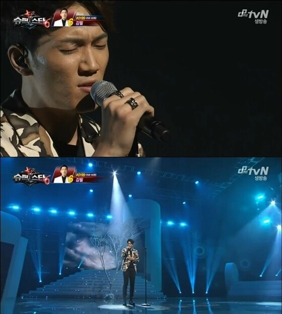 김필이 ´바람이 분다´로 최고점을 받았다. © tvN ´슈퍼스타K6´ 생방송 캡처
