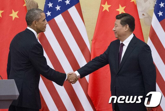 버락 오바마 미국 대통령(왼쪽)과 시진핑 중국 국가주석. © AFP=뉴스1