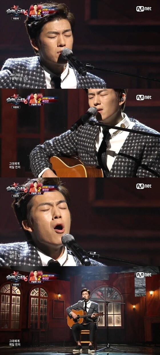 21일 밤 11시 방송된 Mnet ´슈퍼스타K6´ 최종회에서 곽진언과 김필의 결승 무대가 펼쳐졌다. © Mnet ´슈퍼스타K6´ 캡처