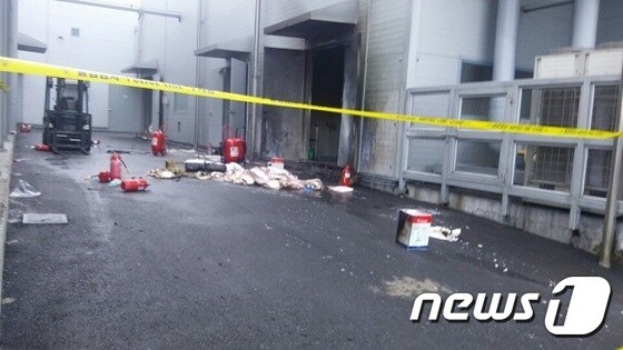 폭발 현장 모습. (대전소방본부 제공) / © News1