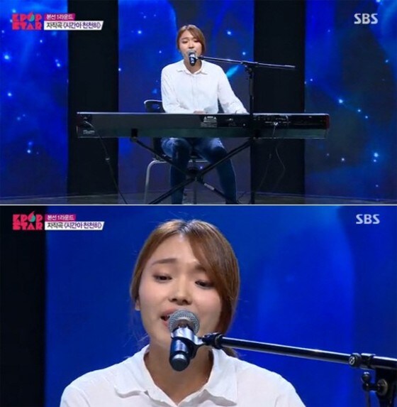 K팝스타4 이진아가 자작곡으로 극찬 세례를 받았다. © SBS 'K팝스타4' 화면 캡처