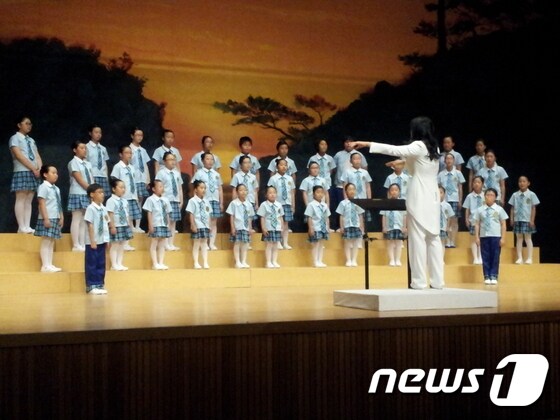 해남군립 소년소녀합창단 공연 모습./사진제공=해남군© News1