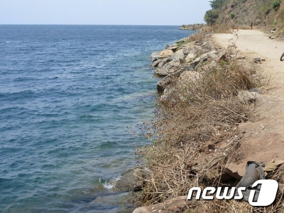 탕가니카 호 연안에서 발견된 사고 선박의 잔해.© AFP=뉴스1