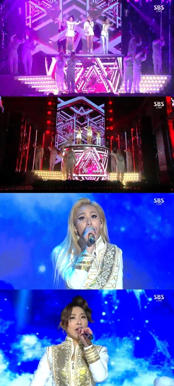 2NE1이 ´2014 가요대전´ 무대에 올랐다. © 2014 ´SBS 가요대전´ 캡처
