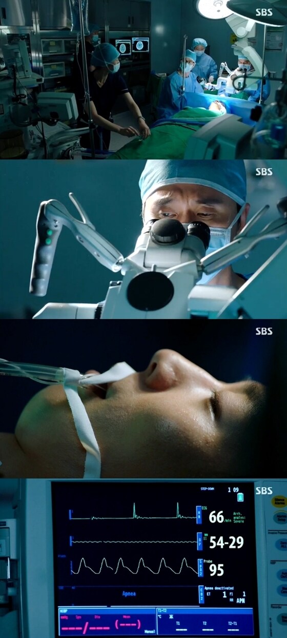 ´펀치´ 김래원이 뇌종양 수술 도중 코마 상태에 빠졌다. © SBS ´펀치´ 캡처