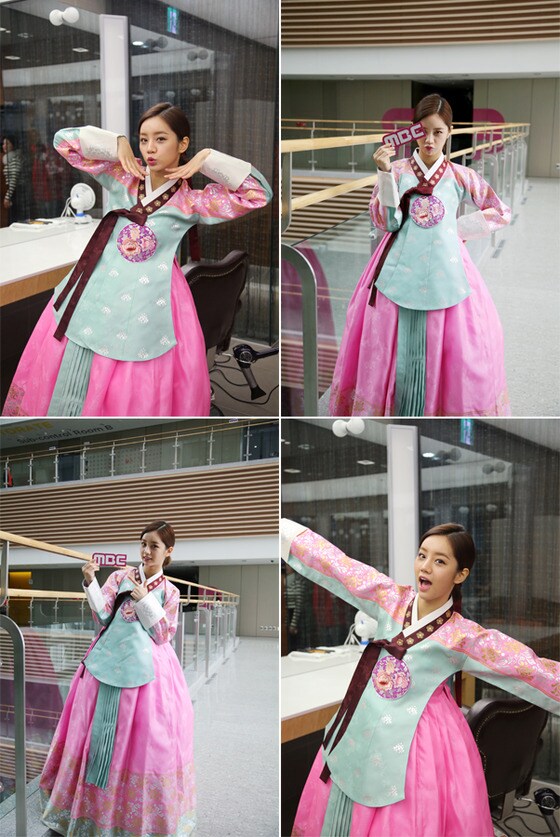 혜리가 한복을 입고 아름다운 자태를 뽐냈다. © MBC 제공