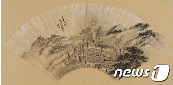 겸재 정선 '안전소견'. 1732, 액자, 종이에 수묵, 23×59㎝. (마이아트옥션) © News1