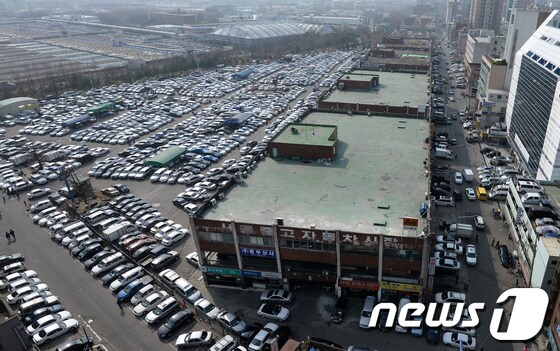 서울 장안평 중고차 매매시장 (뉴스1DB)