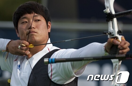 남자 양궁 대표팀 '막내' 이승윤(19·코오롱). © AFP=News1