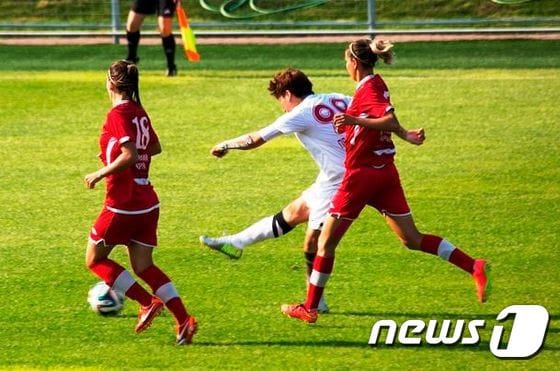 로시얀카 박은선이 러시아 프로축구리그 데뷔골을 터트렸다. © News1 DB