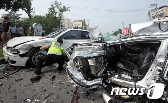 교통사고 현장 모습(자료사진) © News1 이상민 기자