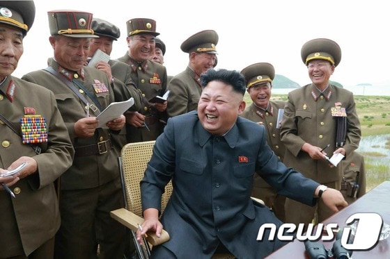 북한 김정은 노동당 제1비서 (노동신문) 2014.8.15/뉴스1 © News1