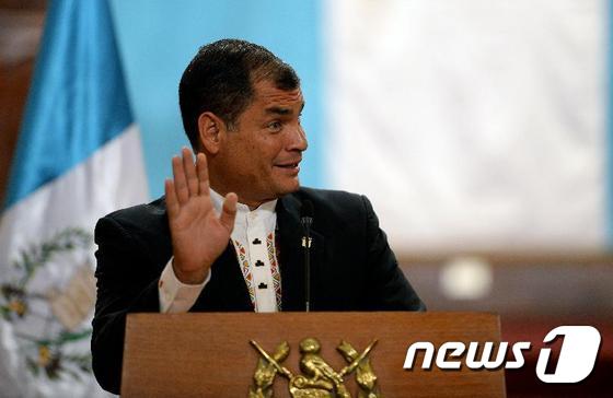 라파엘 코레아 에콰도르 대통령 ©AFP= News1