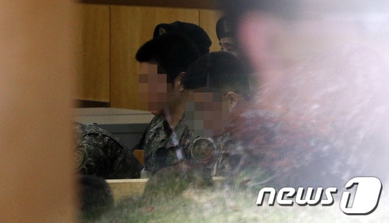 가해자인 이 병장 등 구속 피고인 5명이 육군 제3군사령부 보통군사법원에서 재판을 받고 있다. © News1 