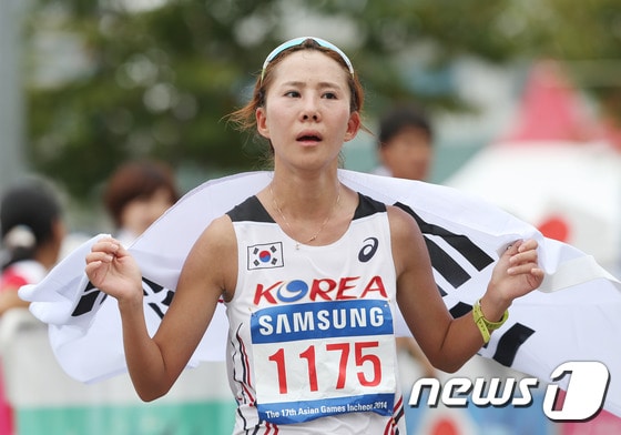 한국 여자 경보 역사상 첫 메달을 수확한 전영은(26·부천시청) © News1 송원영 기자