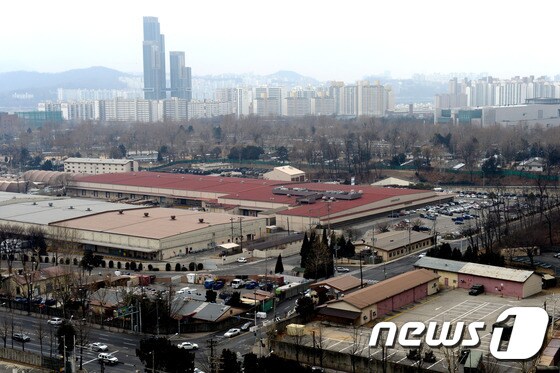  서울 용산 주한미군 기지 모습. 2015.1.18/뉴스1 © News1 박정호 기자