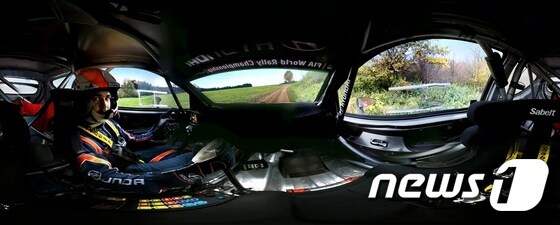 i20 WRC 가상현실 체험 파노라마 화면 캡쳐(현대차 제공)© News1