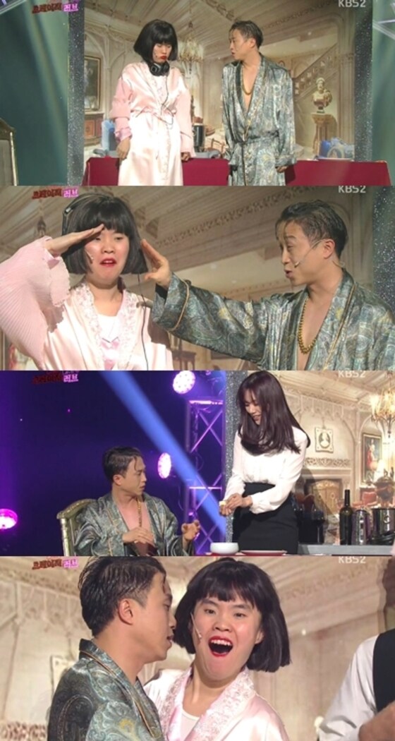 박성광과 박지선이 서로에 대한 애틋한 사랑의 마음을 확인했다. © 뉴스1스포츠 / KBS2 ´개그콘서트´ 캡처