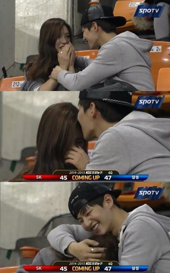 송재림과 김소은이 농구장에서 데이트를 즐겼다. © 뉴스1스포츠 / 'SPOTV' 캡처