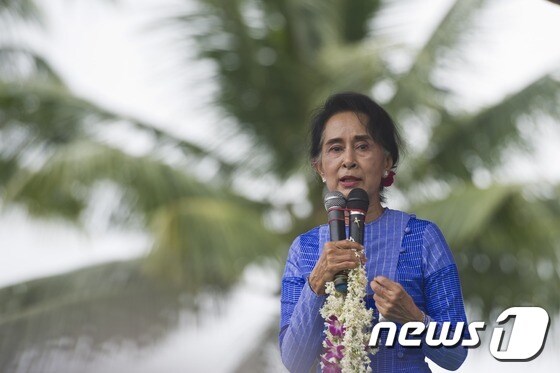 미얀마 민주화의 상징 아웅산 수지 여사 © AFP=뉴스1