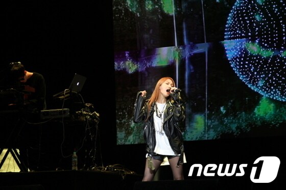 카라 박규리의 공연 모습. © News1