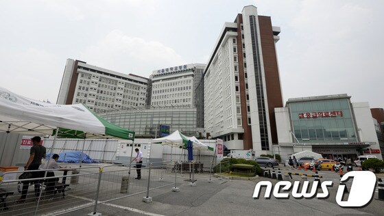 메르스 마지막환자를 진료한 서울대병원© News1