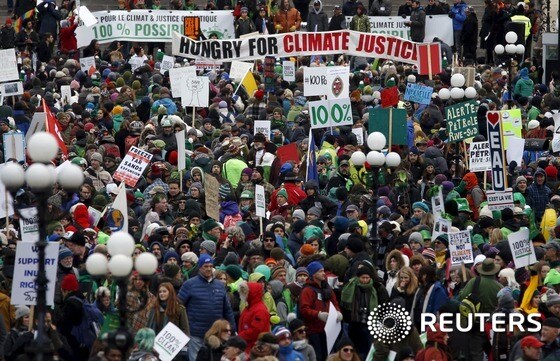 [사진] 캐나다 기후변화협약 촉구 시위