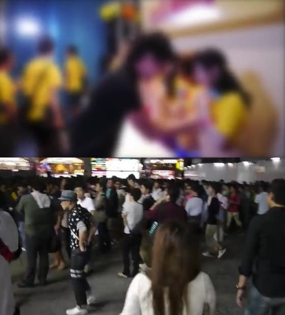 일본 AV 여배우들이 민망한 자선기부 현장이 담긴 영상이 공개됐다. © News1star / 유튜브