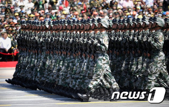 중국군 열병식. ©AFP=뉴스1