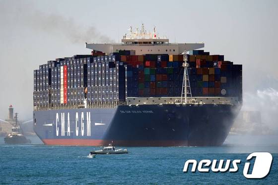 프랑스 CMA-CGM의 선박. © AFP=뉴스1
