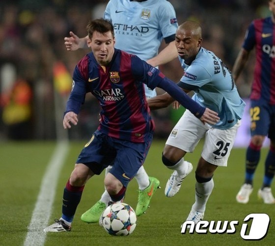 FC 바르셀로나의 공격수 리오넬 메시(왼쪽). © AFP=News1