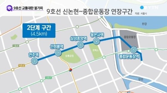 서울 지하철 9호선 2단계 연장구간 © 서울시