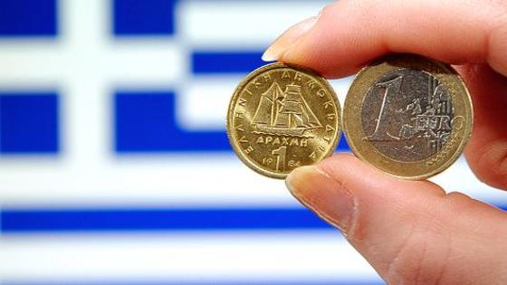 그리스 과거 통화 드라크마와 유로 동전 © AFP=News1