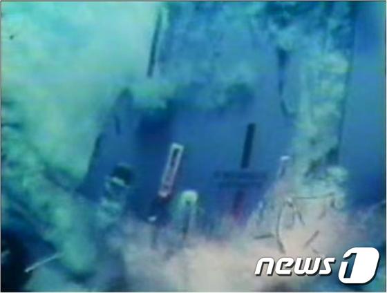 동영상 전문 웹사이트인 '유튜브'에 올라있는 미국의 잠수함 미사일인 '트라이던트 1'의 발사 장면(유튜브 캡쳐)© News1