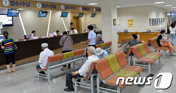 경기도 한 병원의 진료 접수실. /뉴스1 © News1