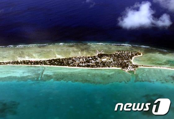 기후변화로 인한 해수면 상승으로 수몰위기에 처한 남태평양 섬나라 키리바시. © AFP=뉴스1