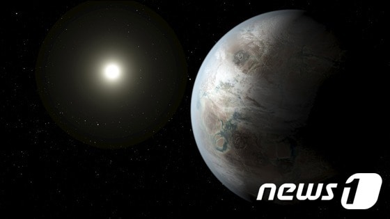 미 항공우주국(NASA)가 23일(현지시간) 태양계 밖에서 생명체가 살 수 있는 지구와 유사한 환경에 놓인 행성 ´케플러-452b´를 발견했다고 밝혔다. © AFP=뉴스1