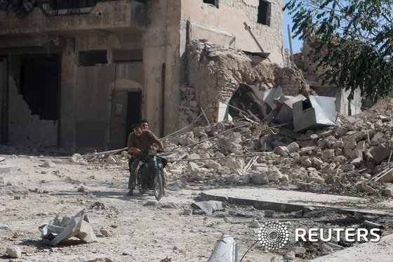 폐허가 된 시리아 알례포의 모습. © 로이터=뉴스1