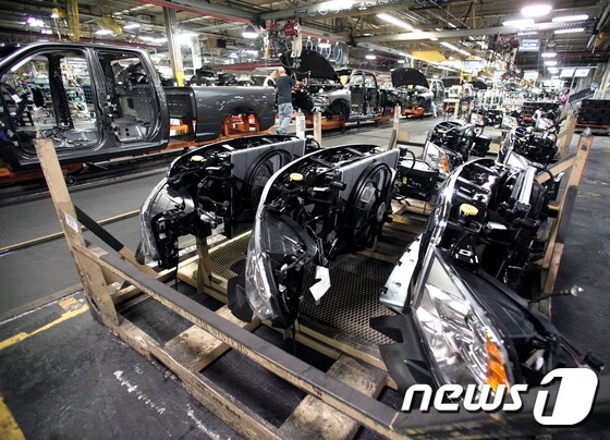 미국 미시간주 웨런 크라이슬러 트럭 생산공장. © AFP=뉴스1