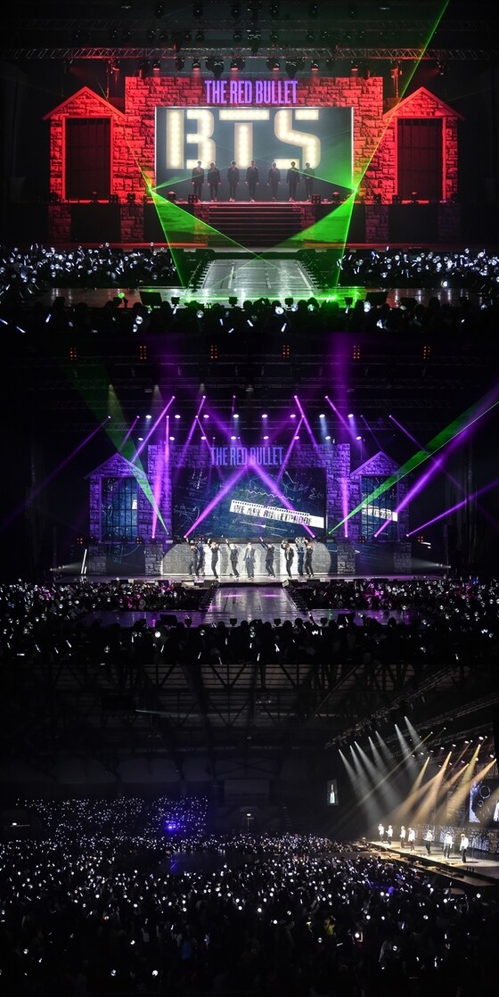 방탄소년단이 지난 8일 태국 방콕 썬더 돔(Thunder Dome)에서 열린 월드투어 '2015 BTS LIVE TRILOGY EPISODE II. THE RED BULLET ~Second Half~'를 개최했다. © News1스포츠 / 빅히트