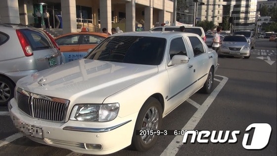 업주 심모씨가 콜뛰기 범행에 이용한 차량.(서울 남대문경찰서 제공) © News1 © News1 박현우 기자