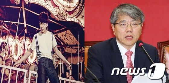 엑소 수호(왼쪽)과 아버지 김용하 순천향대 교수 © News1