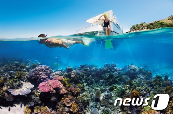 케언즈는 산호초 군이 도시를 둘러싸 ‘그레이트 배리어 리프’ 형성하고 있다. (호주 퀸즈랜드주관광청 출처) © News1travel