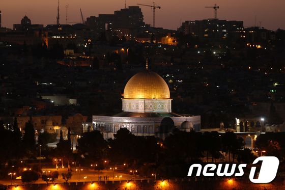 유대교-이슬람교의 공동 성지 템플마운트에 위치한 알아크사 모스크© AFP=뉴스1