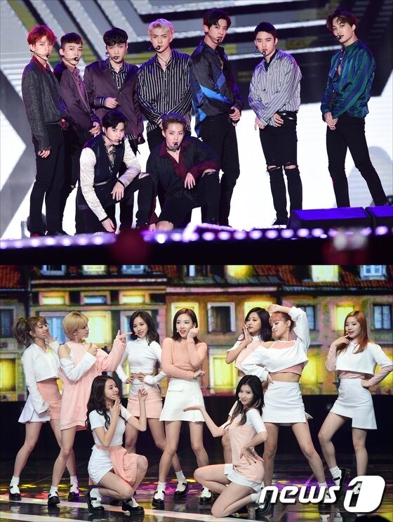 그룹 엑소, 트와이스(아래)가 '2016 멜론뮤직어워드' 출연을 확정했다. © News1star DB
